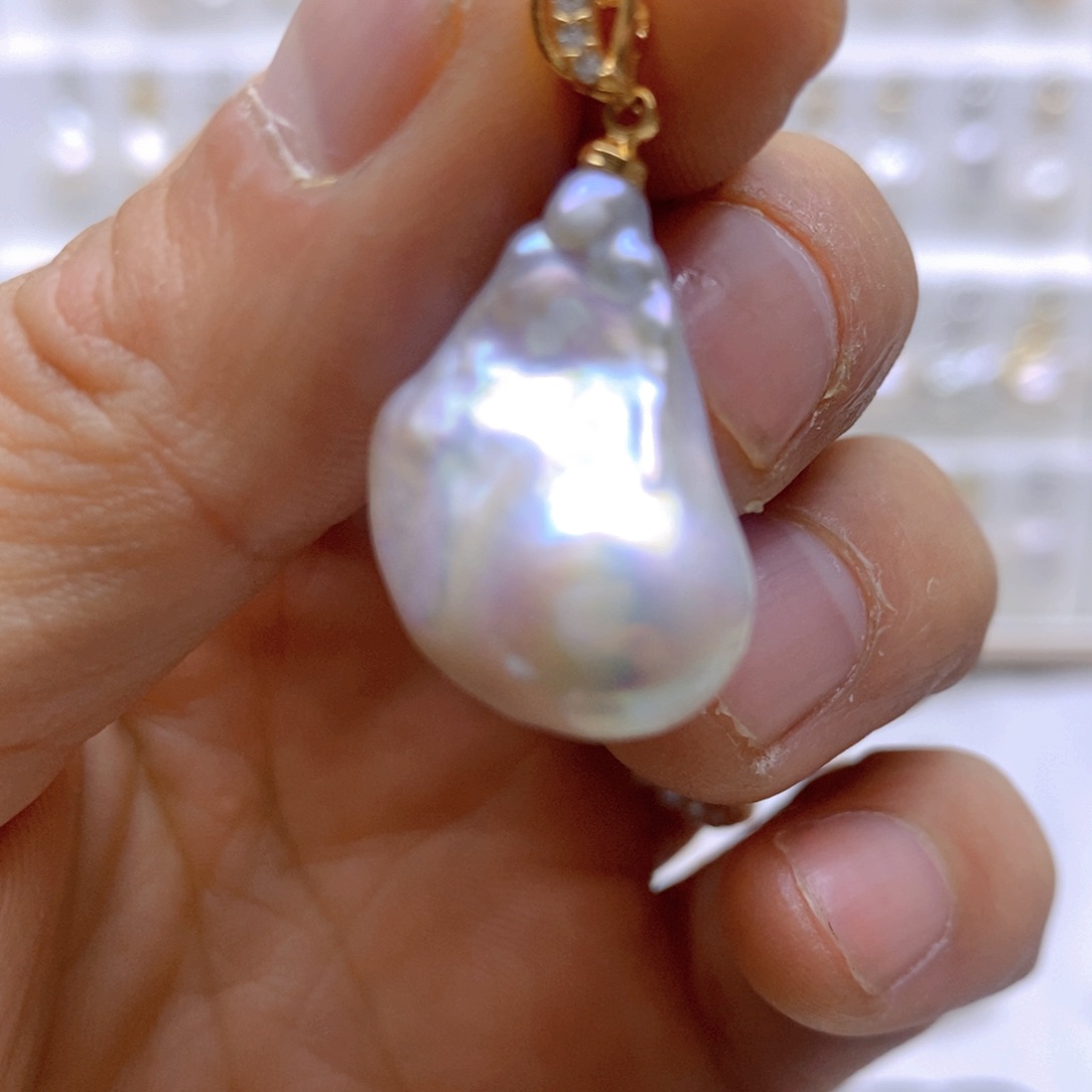 淡水珍珠颈饰银S925镶嵌