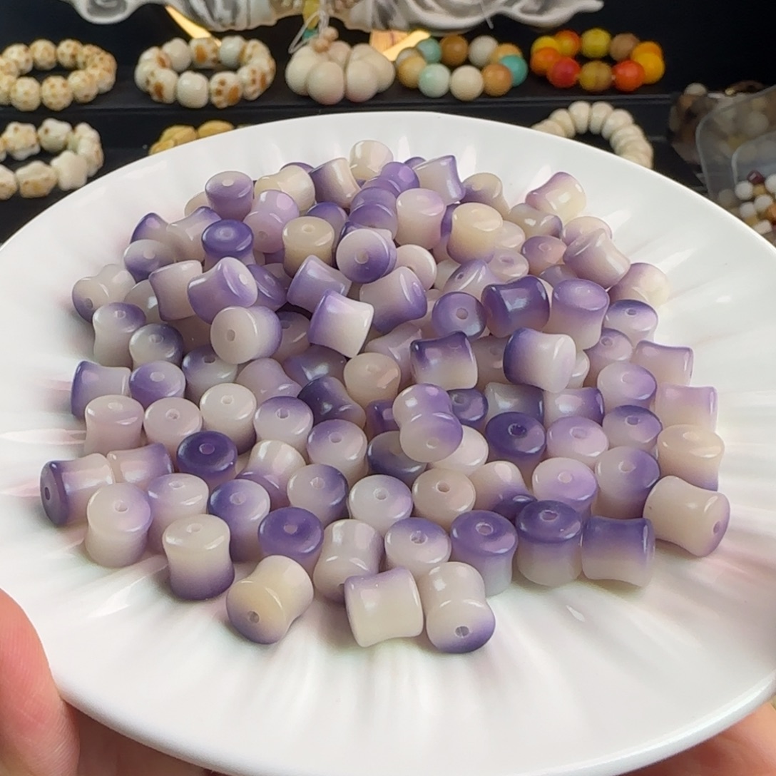 吊坠菩提根/象牙果卡9紫色竹节100卡牌➕20备珠