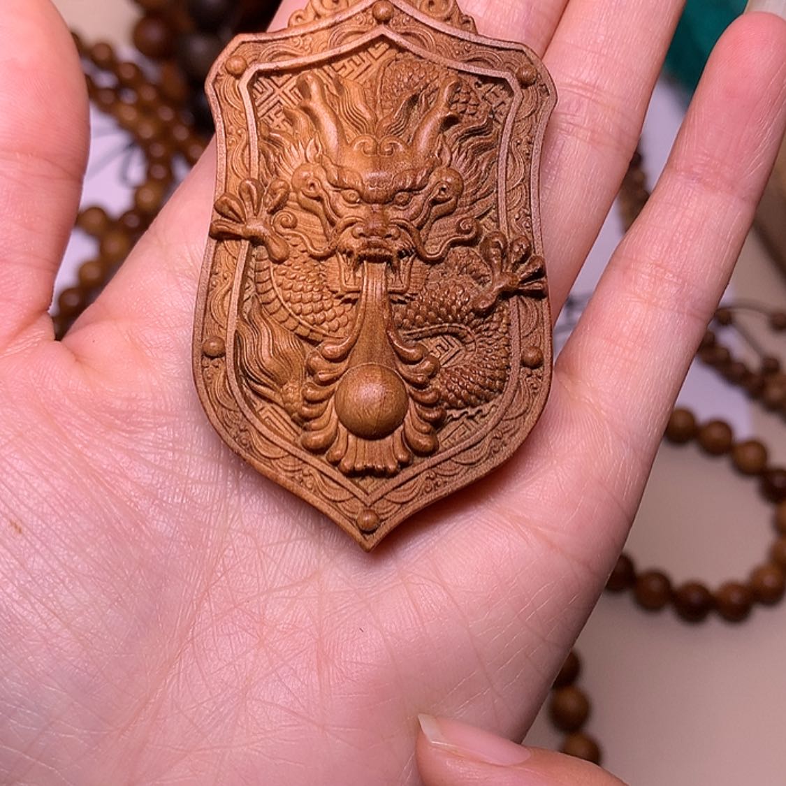 【闪购商品】檀香木手串/手链檀香龙牌