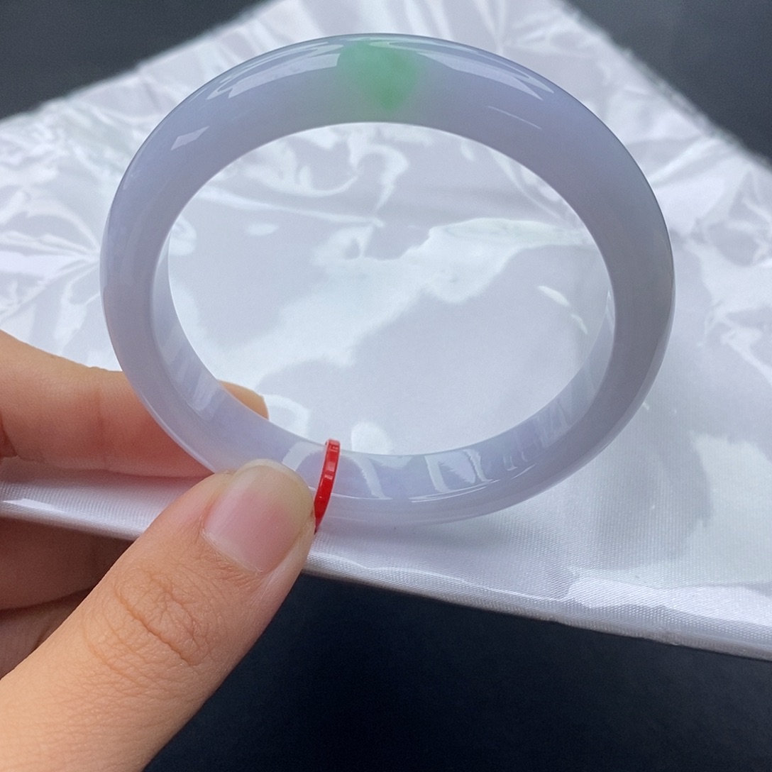 翡翠未镶嵌手镯5253正圈