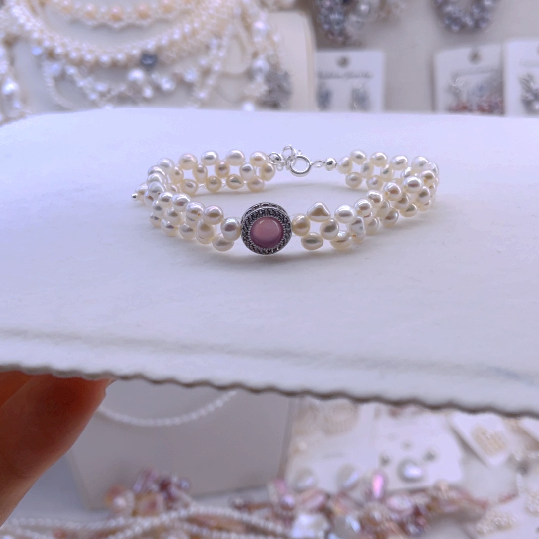 未镶嵌耳饰淡水珍珠手链