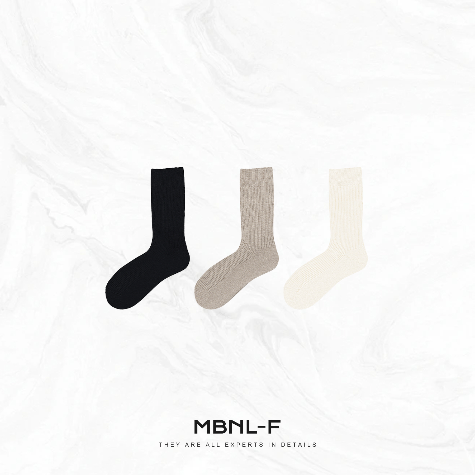 MBNL-F“季秋极简” 绵羊毛定染舒适中筒袜 秦磊XM-XWZ1211