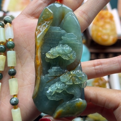 岫玉挂件未镶嵌挂件