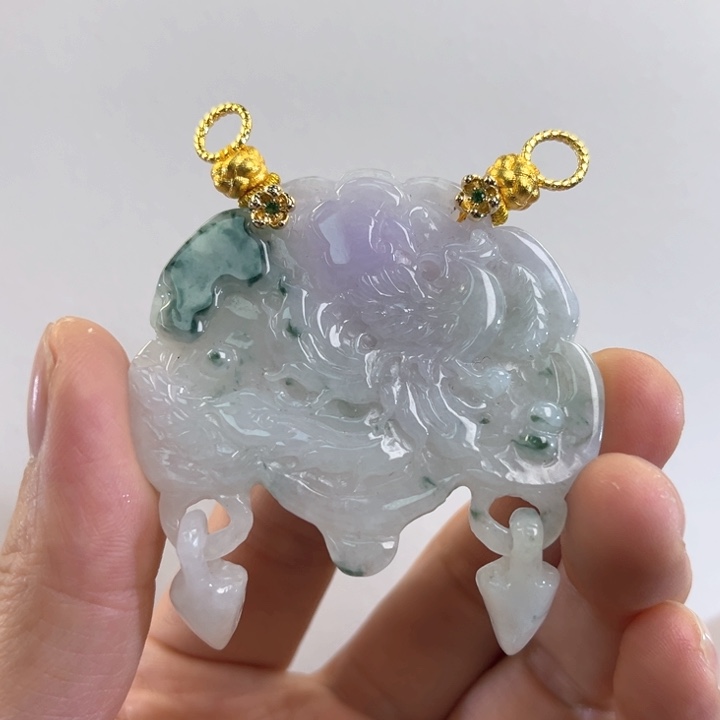 翡翠吊坠(赠链)未镶嵌代编织