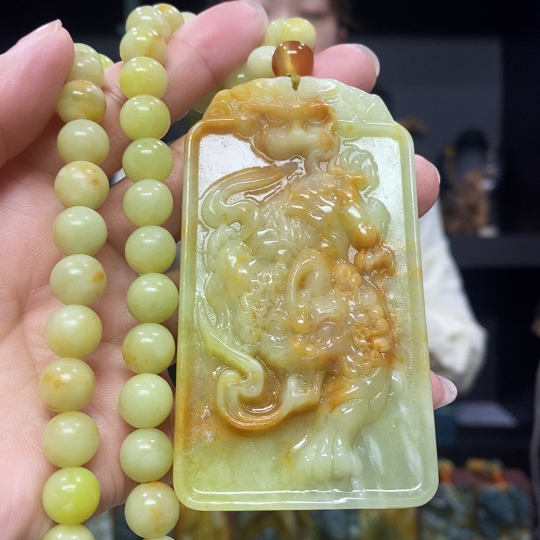 未镶嵌岫玉挂件吊坠项链