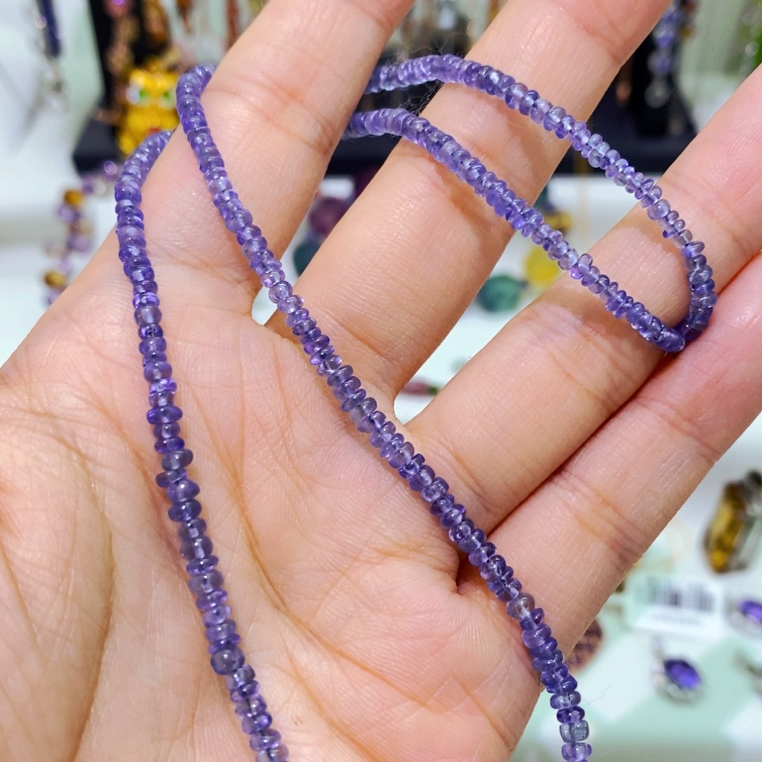 颈饰银S925镶嵌坦桑石