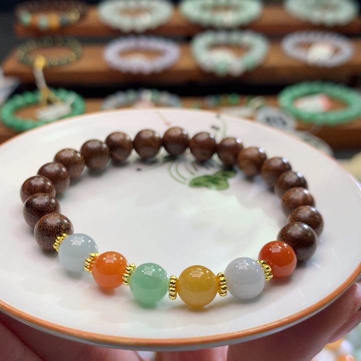 翡翠未镶嵌手链翡翠d41卡7.5