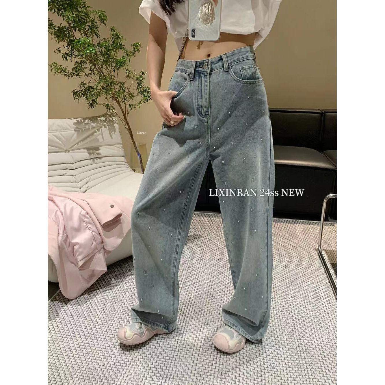 欣然  【钻钻裤】  设计感钻钻牛仔裤#D0670