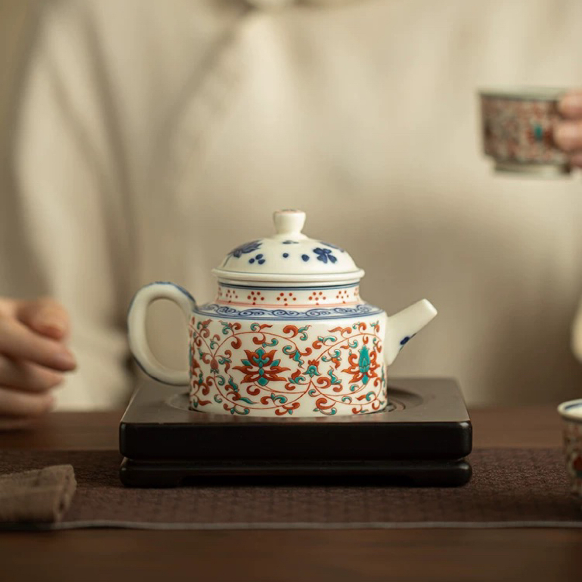 121 京隆堂陶瓷茶壶单壶中式泡茶家用大容量国潮风办公汉瓦壶