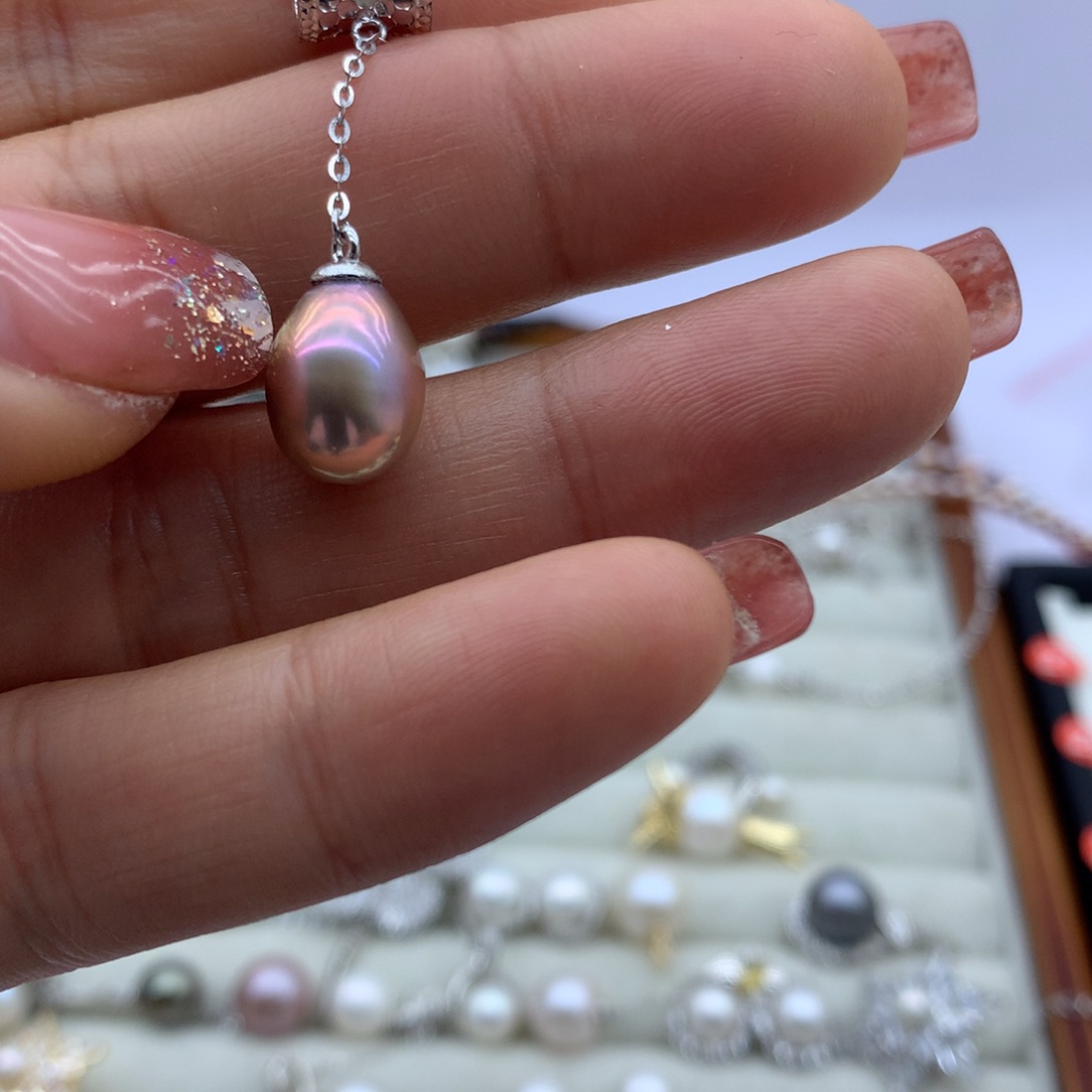 淡水珍珠颈饰银S925镶嵌