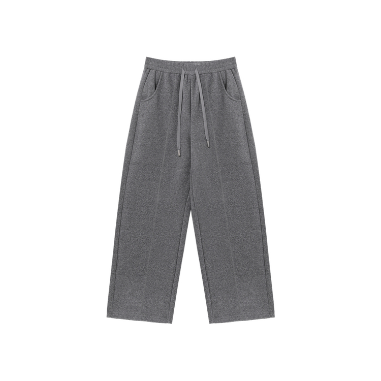 西町村屋极简直筒裤女装2025冬季新款温暖舒适系带裤子XAAD10040