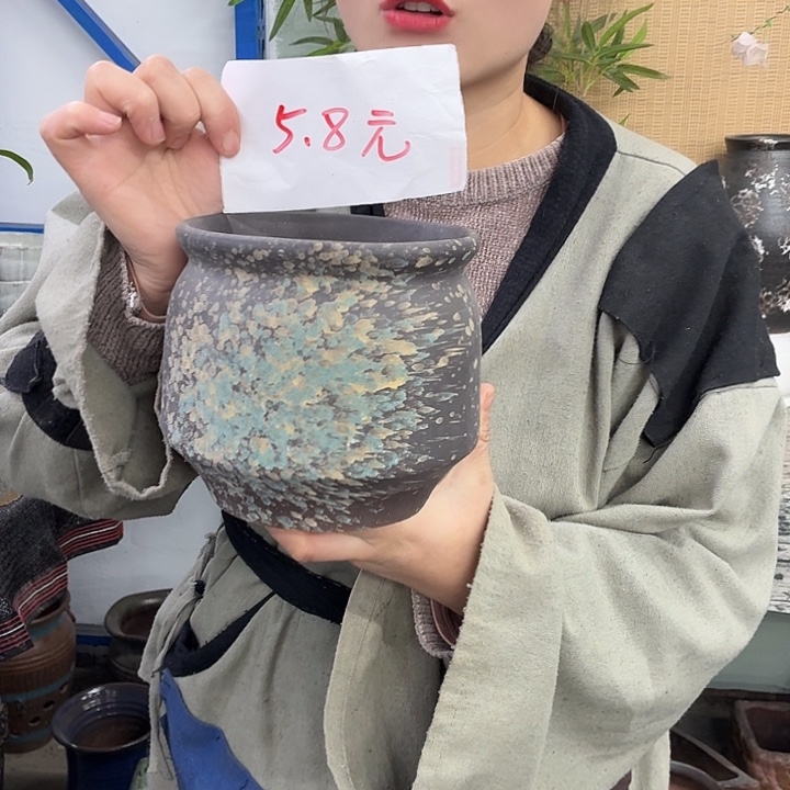 15×15 -粗陶花盆有孔-买买买