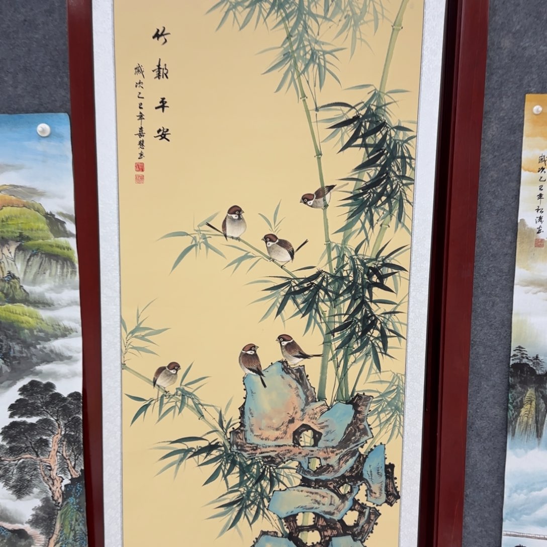 @***本国画尺寸70X138手绘作品 