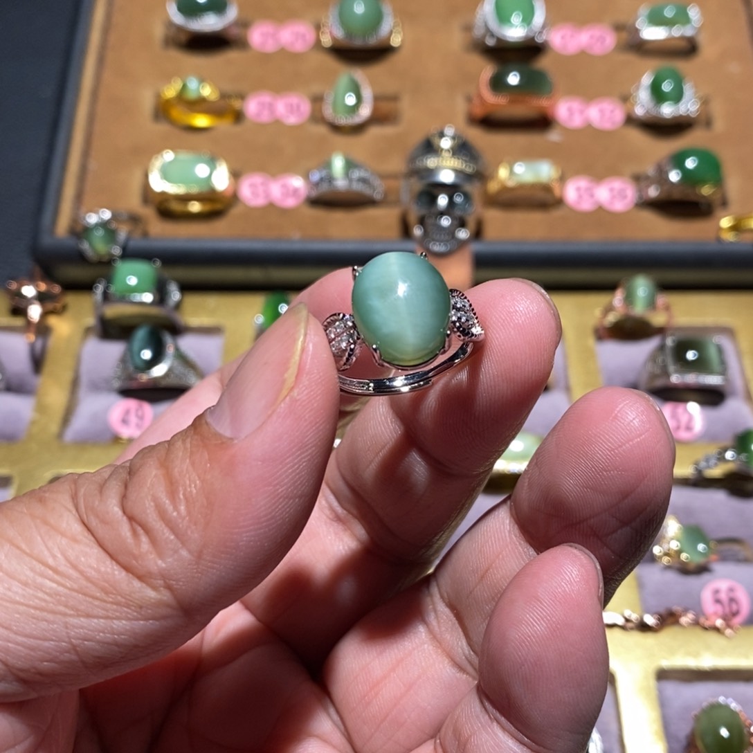 和田玉（碧玉）戒指未镶嵌