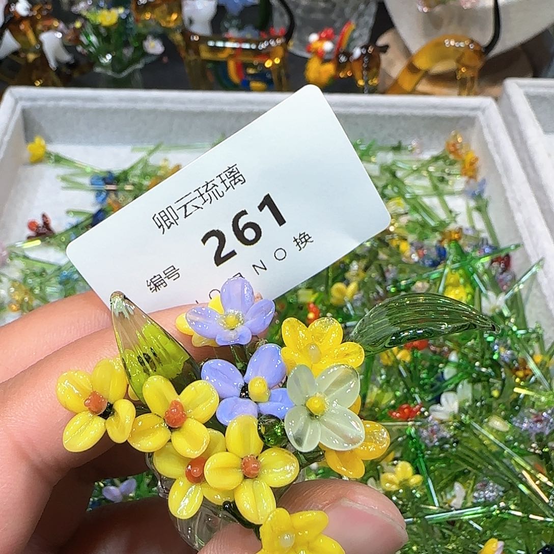 琉璃手工艺品261插花