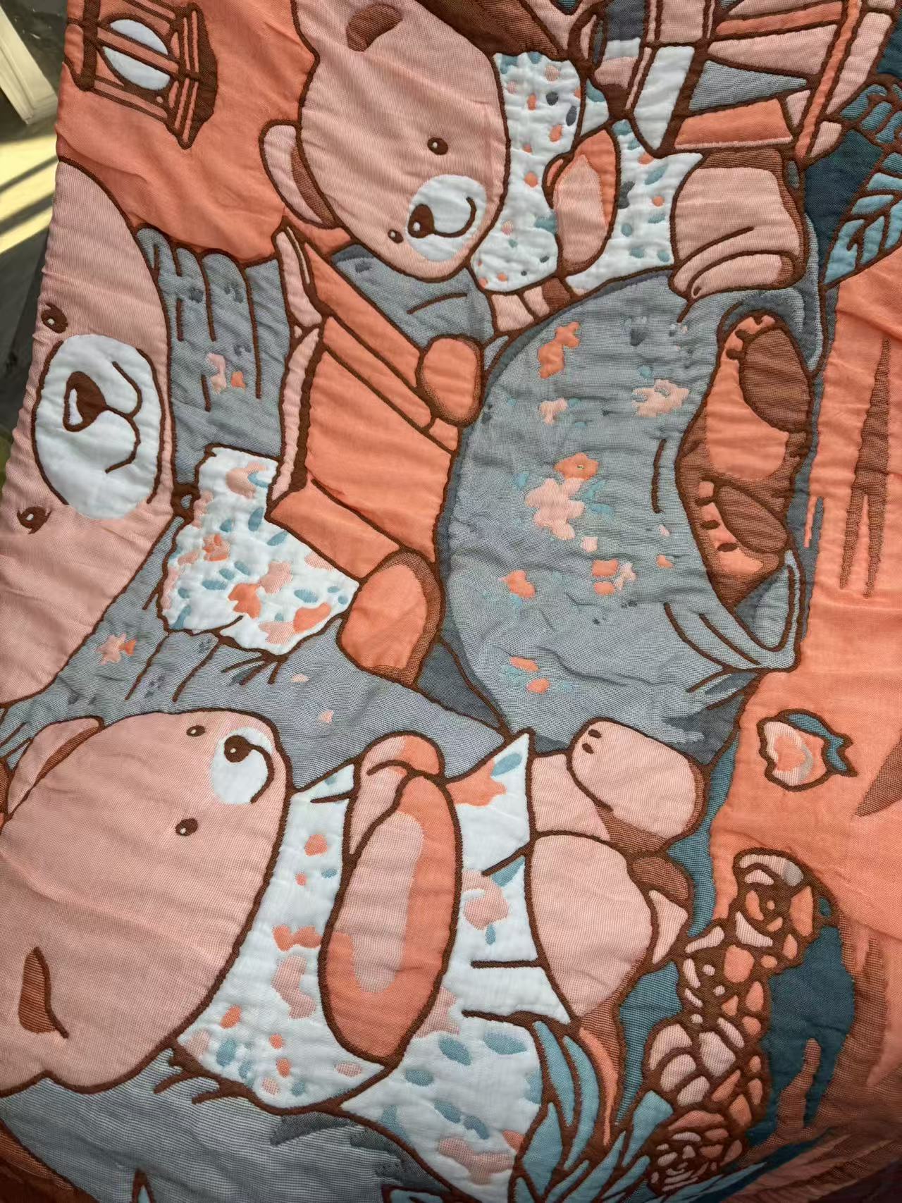 【熊】150*200加厚舒适亲肤泡芙被