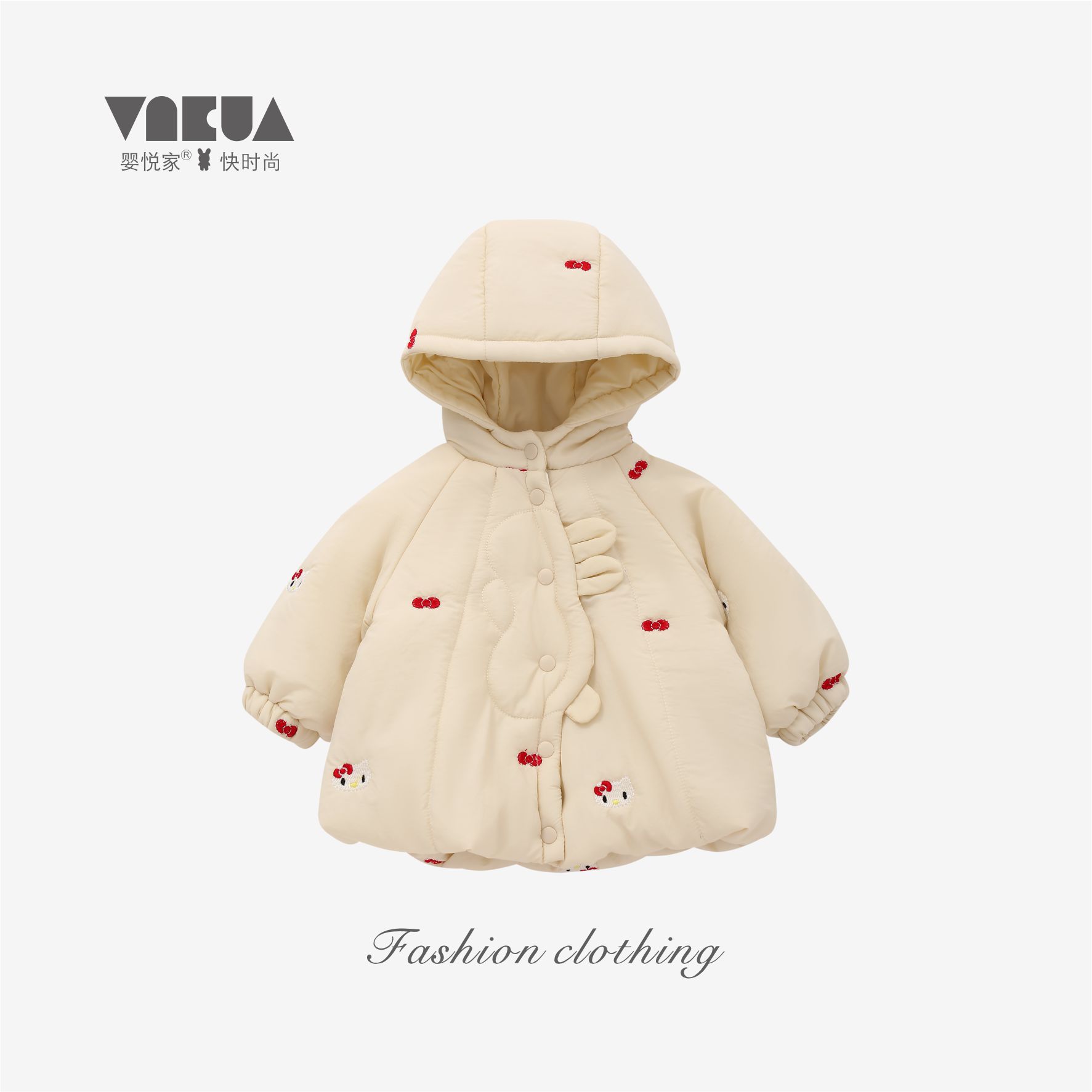 婴悦家冬款女宝宝时尚甜美保暖卡通连帽外套(2600G) 98787