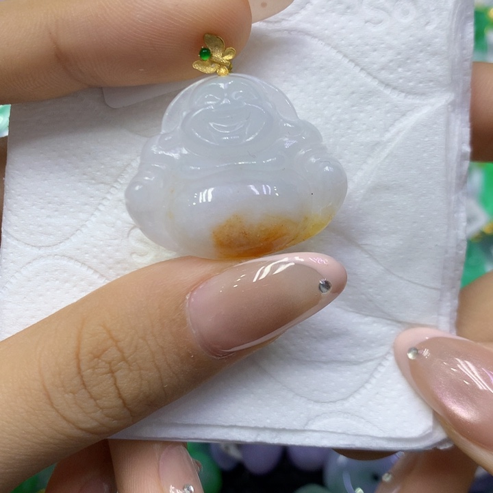 颈饰18K金镶嵌翡翠