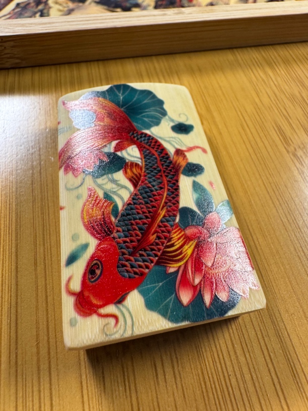 封釉竹牌46竹牌封釉彩雕彩绘竹牌