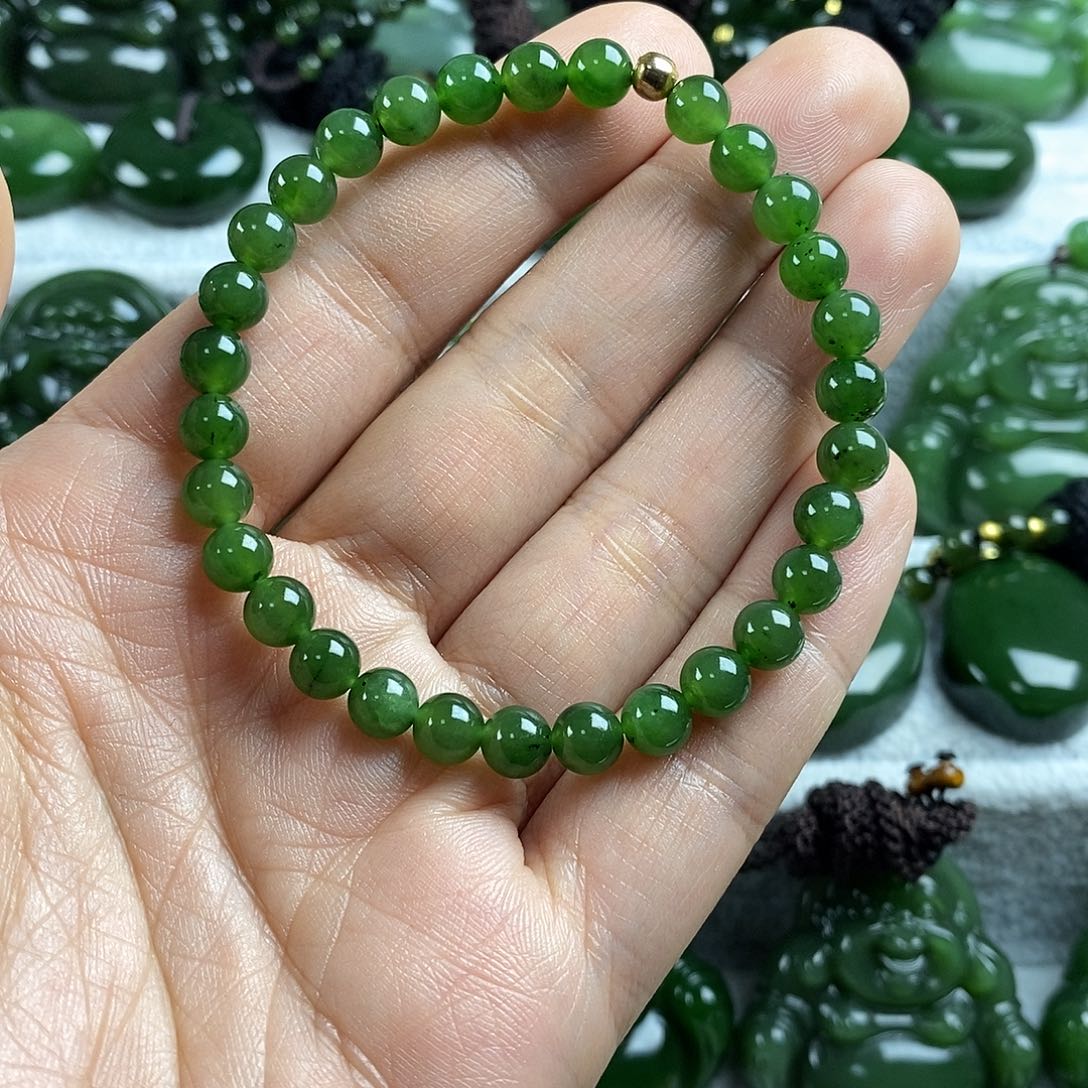 和田玉（碧玉）未镶嵌颈饰6mm