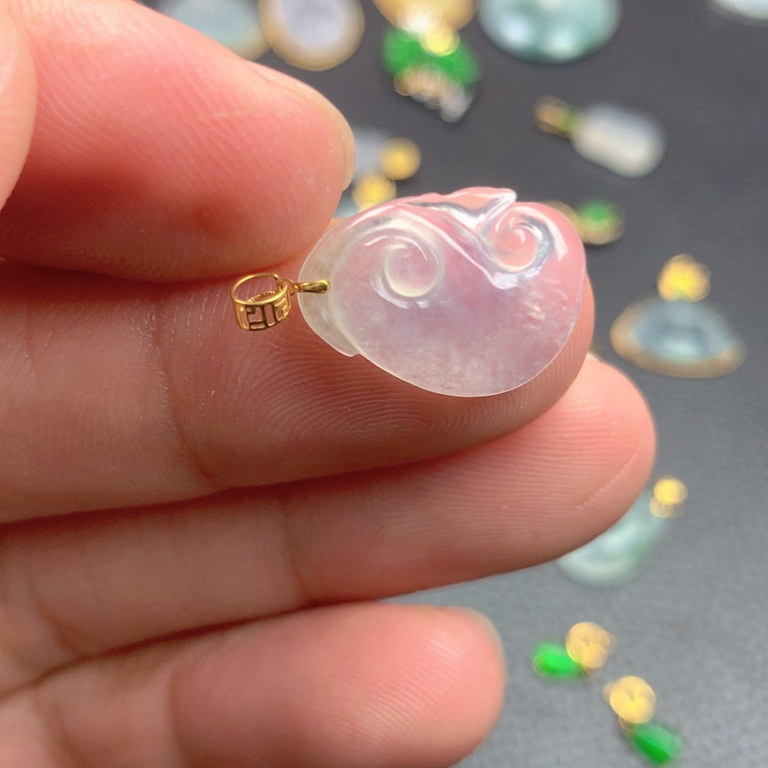 【闪购商品】颈饰18K金镶嵌翡翠翡翠