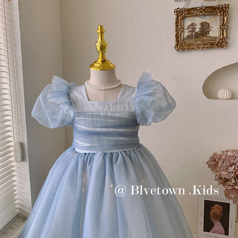 【本妈】女童时尚洋气大摆网纱裙宝宝表演礼服连衣裙238035 29‘9’