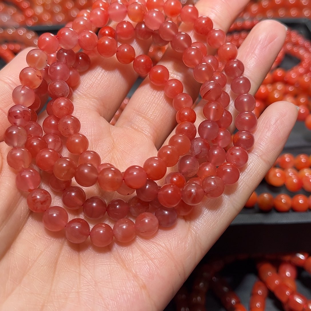 南红玛瑙手链未镶嵌