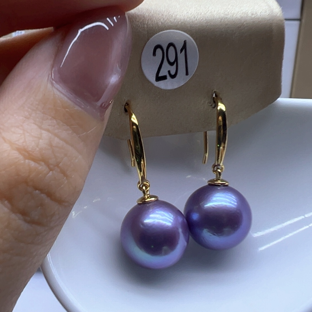 银S925镶嵌淡水珍珠耳饰