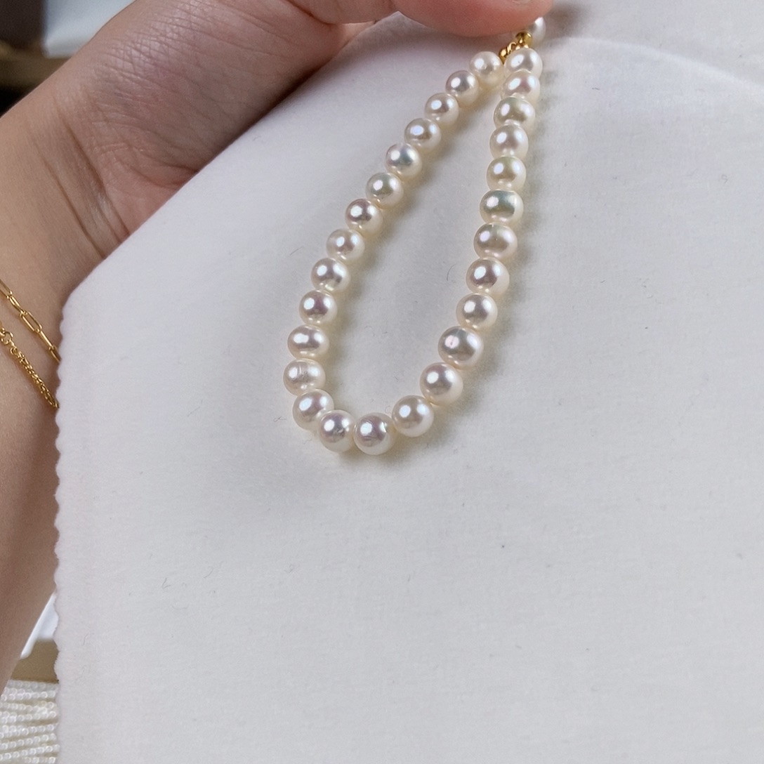 淡水珍珠手绳银S925镶嵌