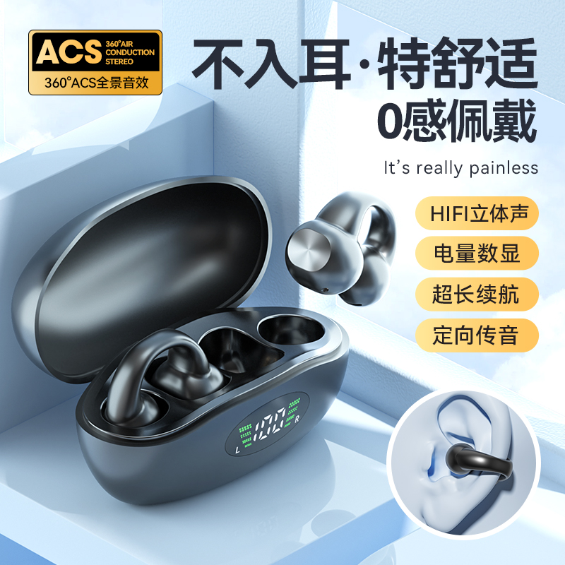 Disney/迪士尼新款无线夹耳式蓝牙耳机不入耳运动降噪高音质J03