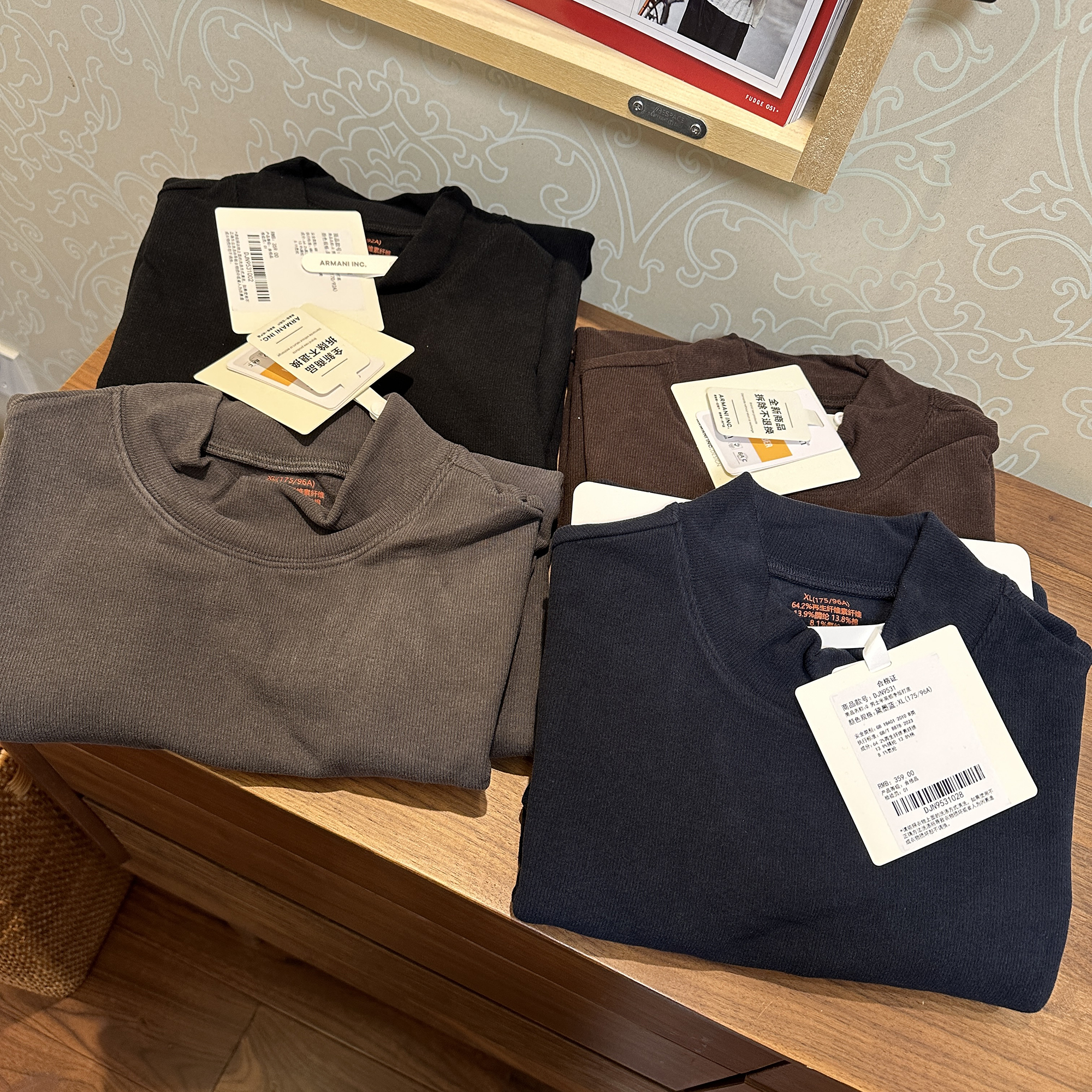 真的好质感~软糯Q弹 抗起球 不静电 半高领保暖男士上衣