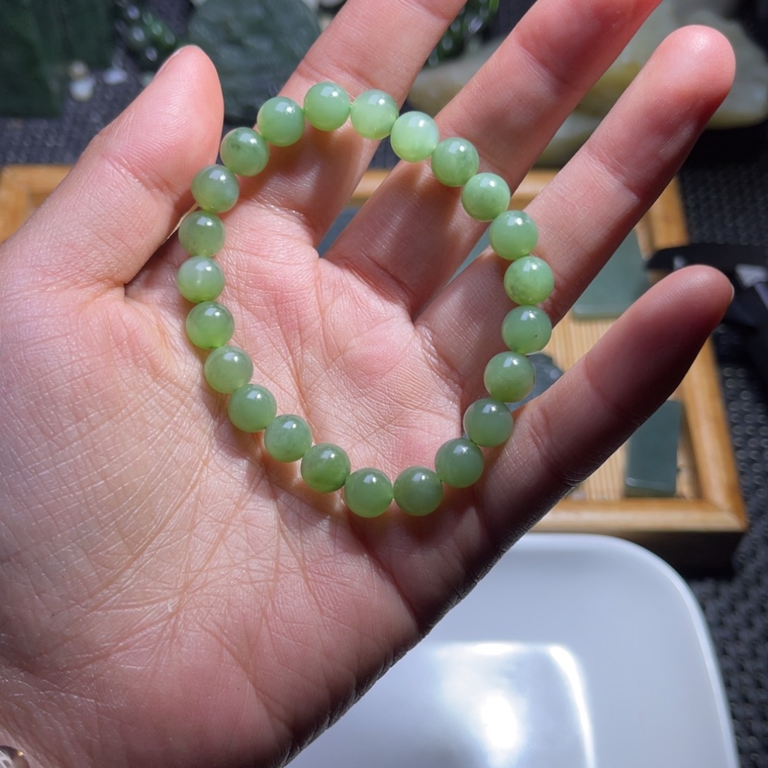 未镶嵌和田玉珠宝半成品碧玉卡8