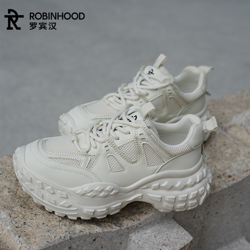 【罗宾汉】潮流运动老爹鞋增高新款网面轻奢厚底休闲鞋R250X32566