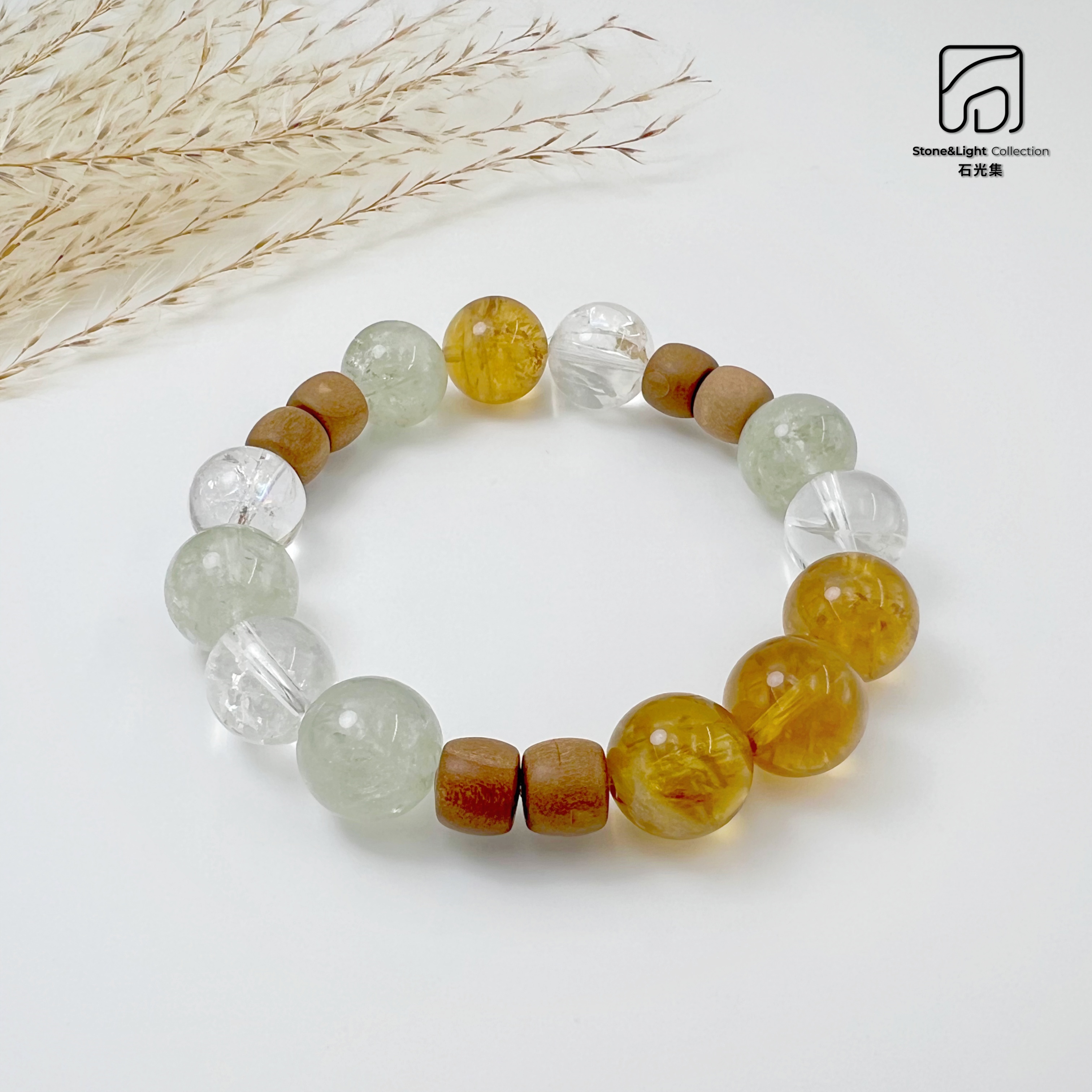 石光集『沉暖』白水晶 黄水晶 绿水晶 手链 SGJ111723 多样性发其一