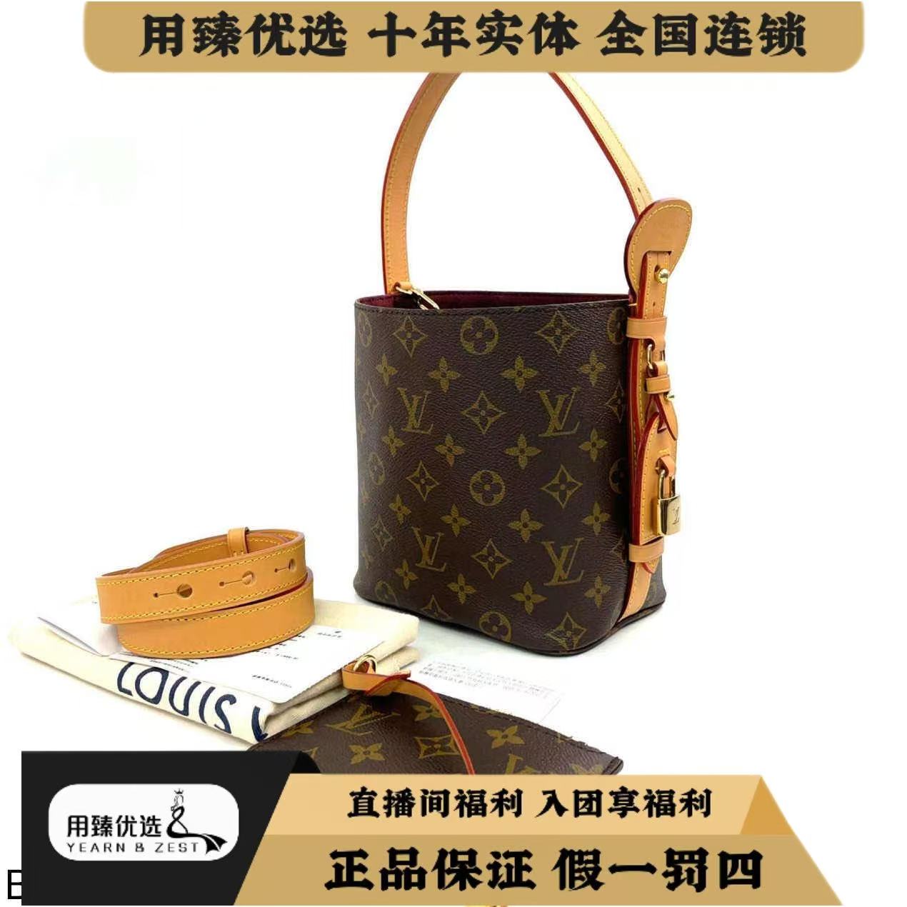 99新 LouisVuitton/路易威登 allinbb老花单肩水桶包/BH4850060