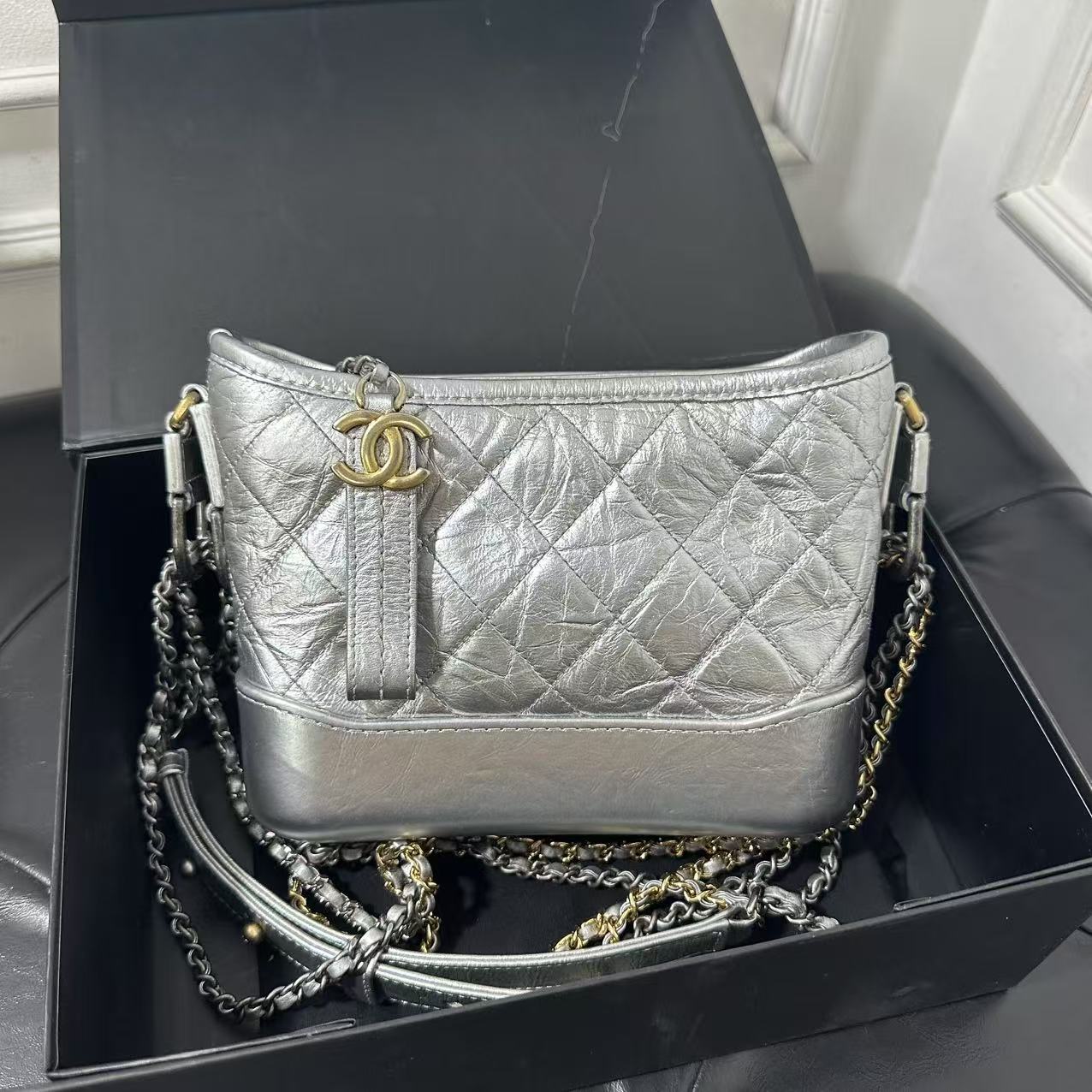 Chanel/香奈儿 单肩包 银色流浪 jm6710/2503