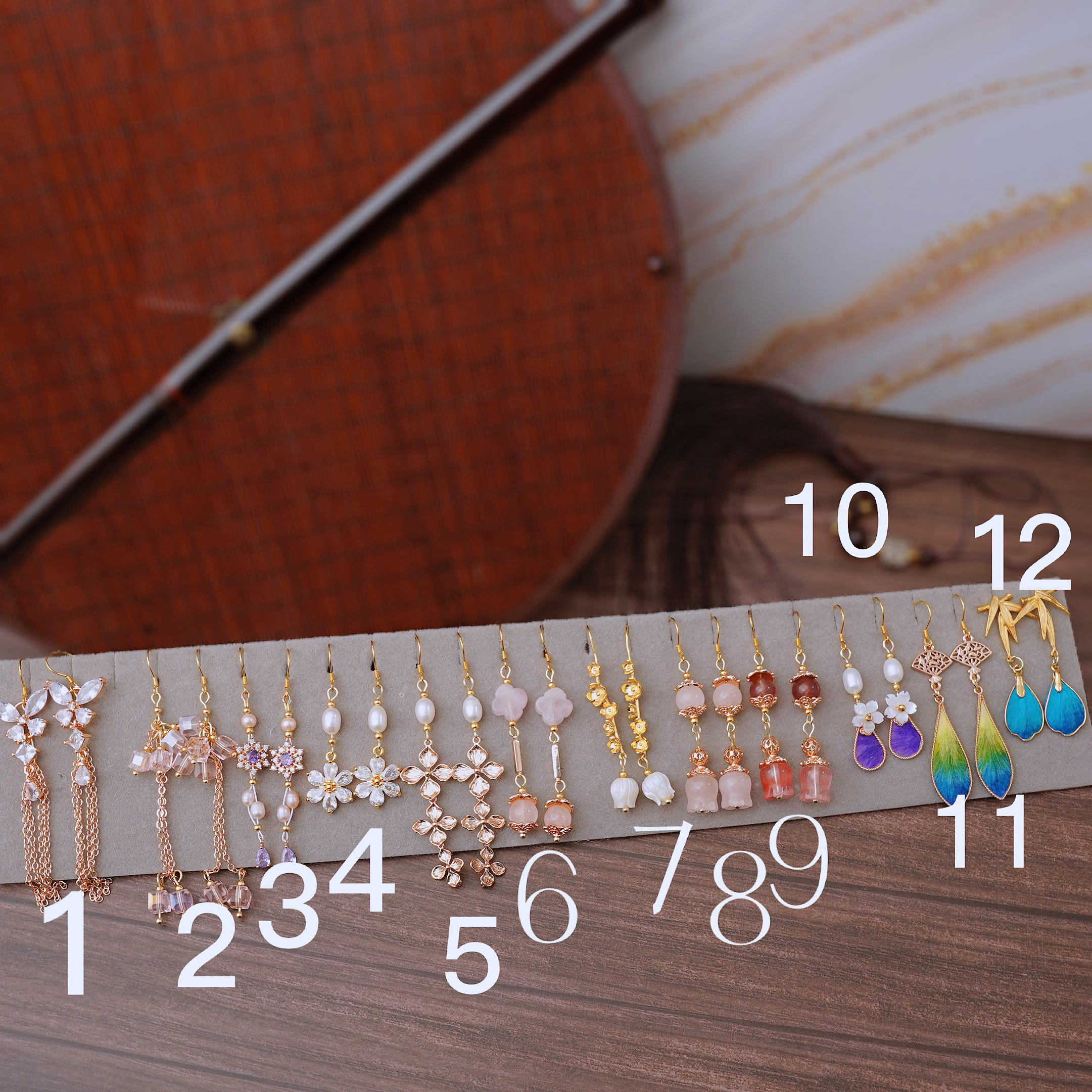 纯铜羽毛耳饰 锦簪阁耳饰专拍手工制作汉服手串饰品慎拍no换no 退