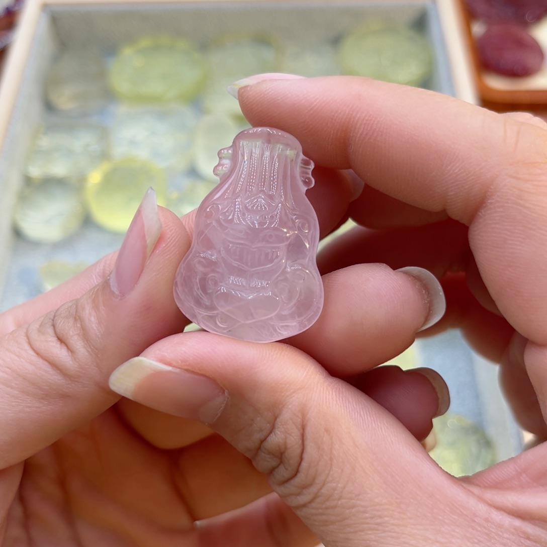 水晶颈饰银S925镶嵌粉水知音九尾47