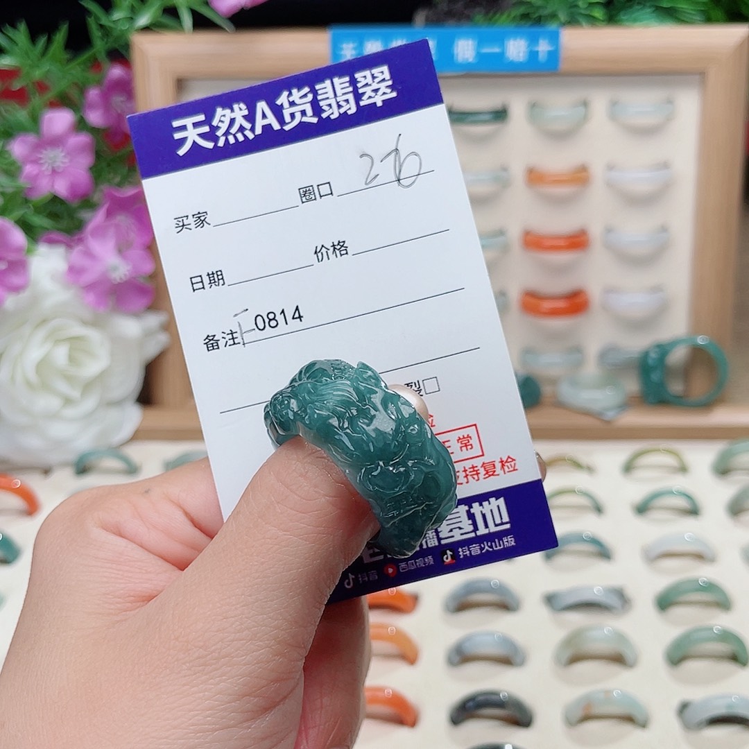 翡翠未镶嵌戒指天然翡翠F0814