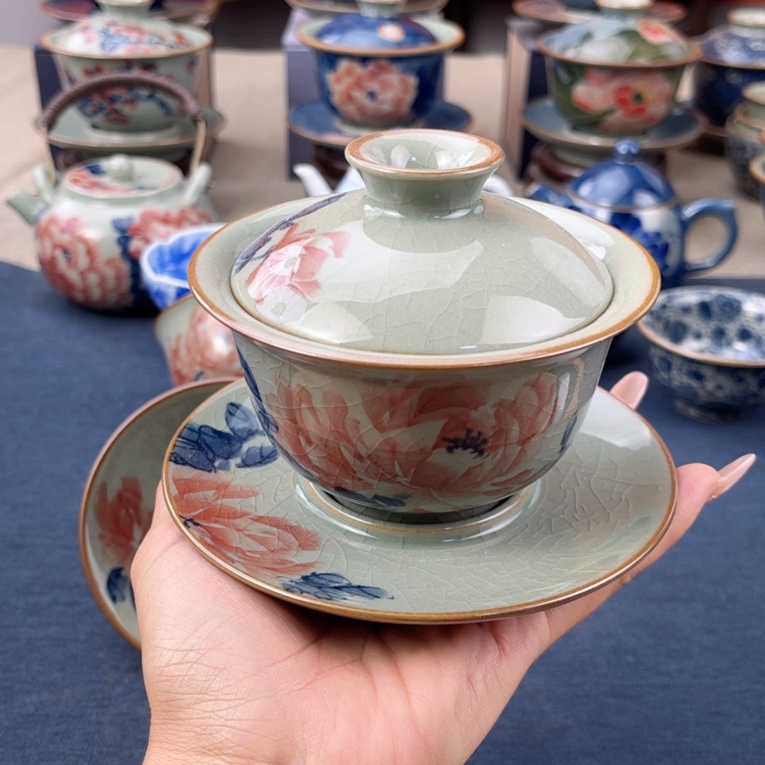 杯断*景德镇手绘手工茶具
