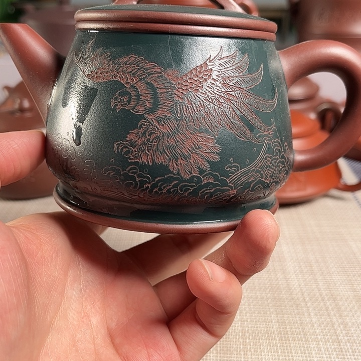 花***狸宜兴原矿手工紫砂壶