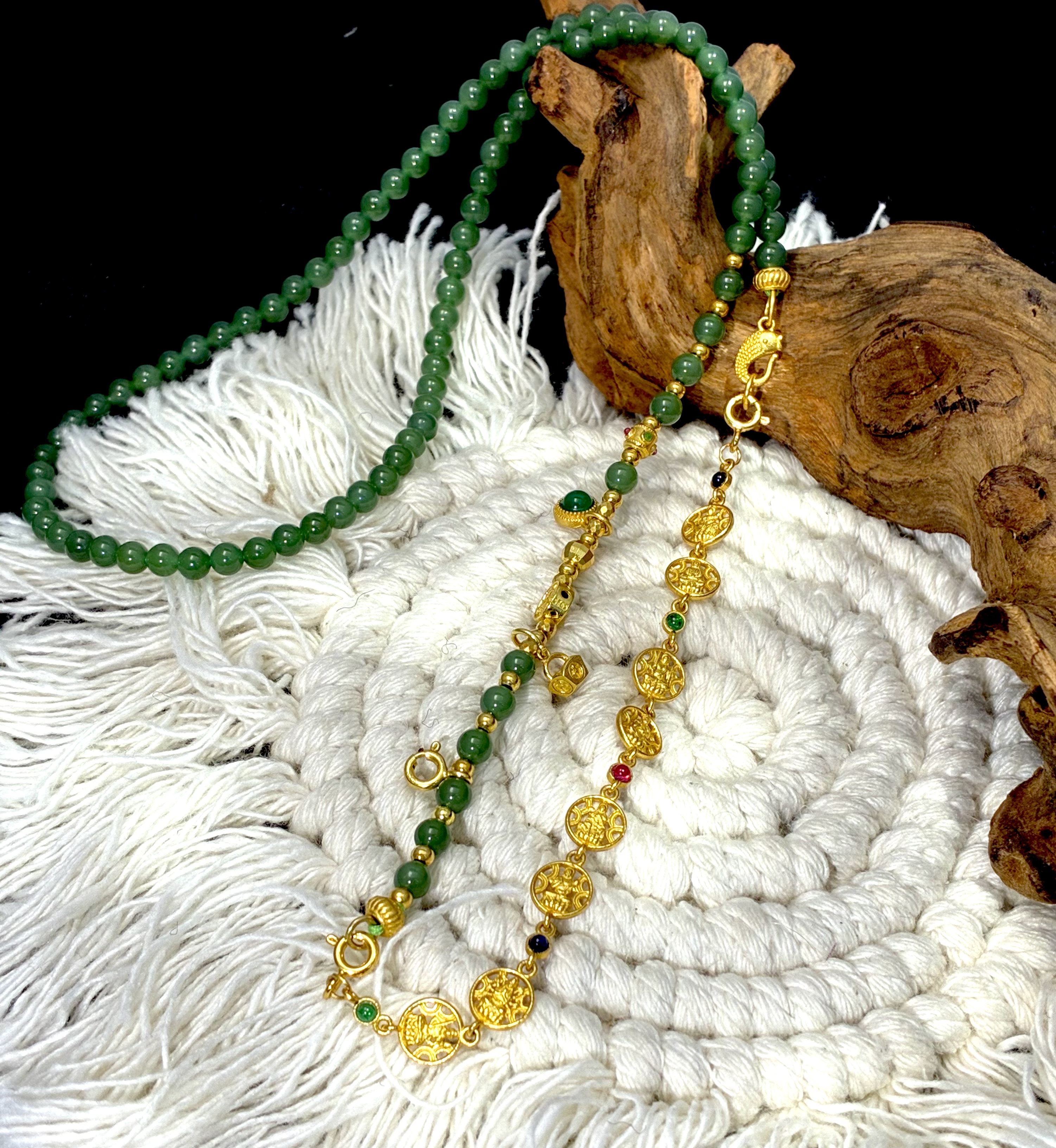 和田玉 碧玉八大守护项链  2971  多样式发一件