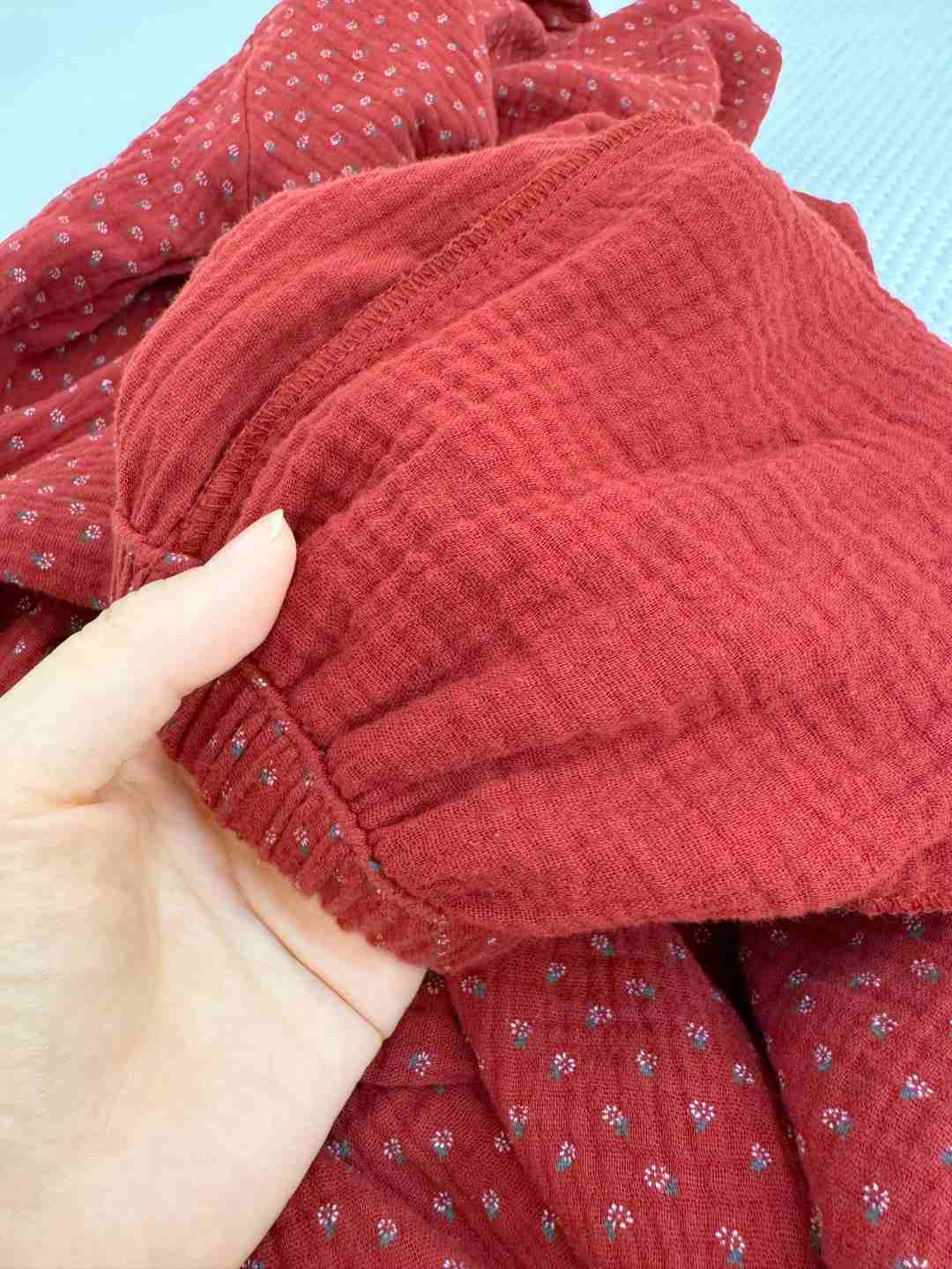 双层纱满天星裤子纯棉女士休闲时尚