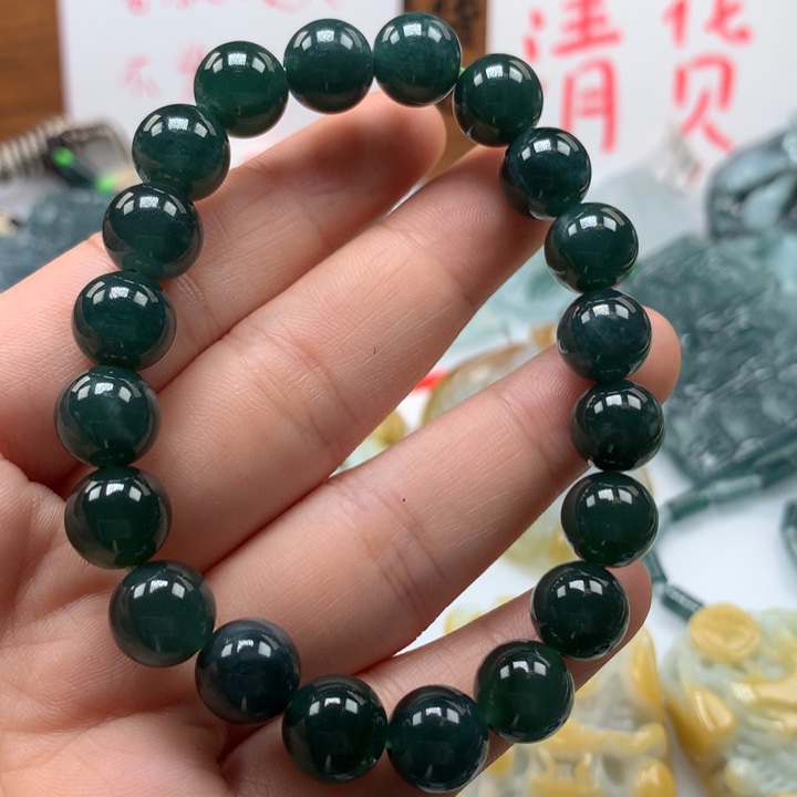 翡翠颈饰未镶嵌保真天然A货翡翠