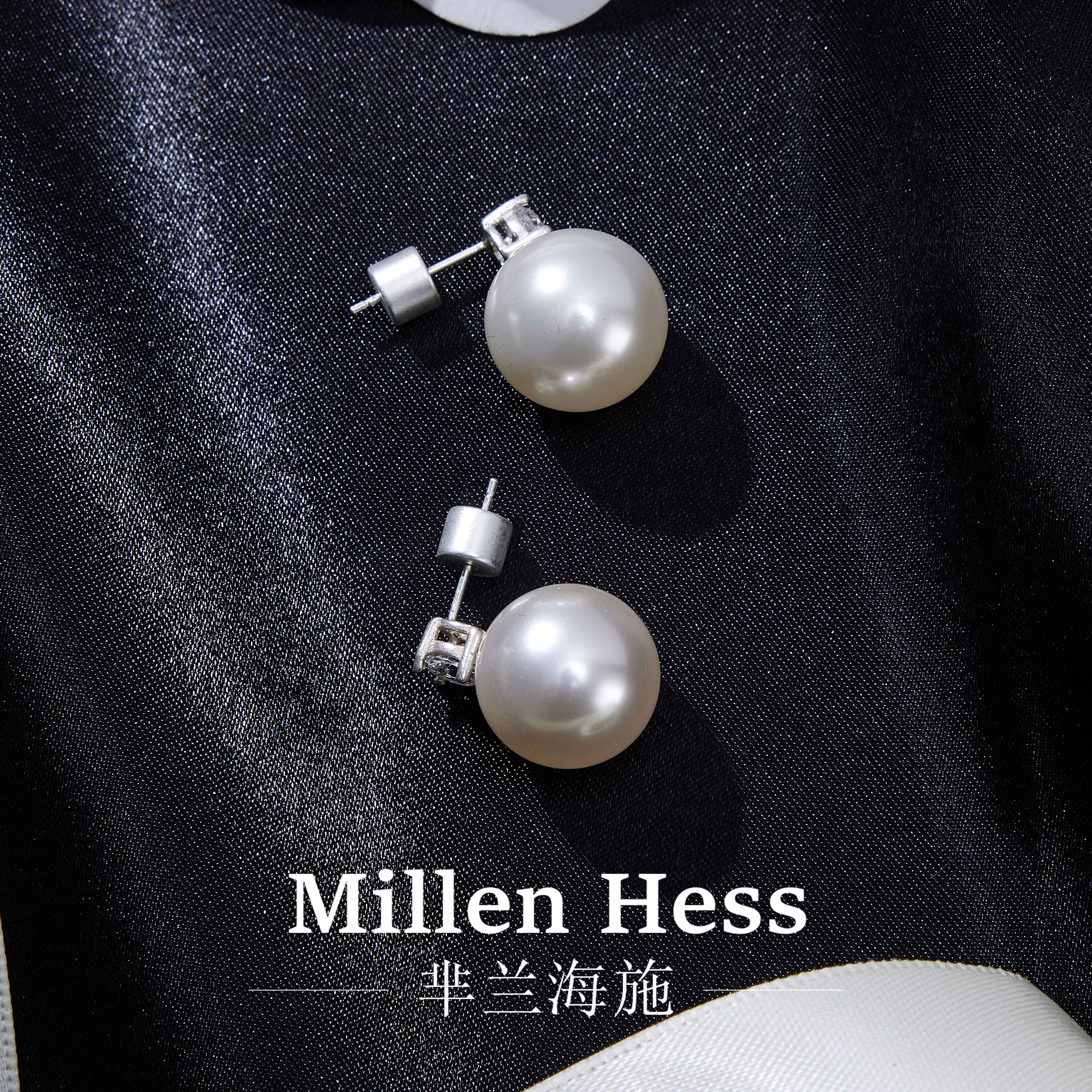 925银仿珍珠耳饰 冰雪耳环秋冬高级感2025女爆新款网红小个子精致