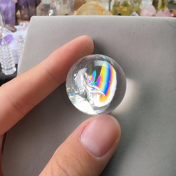 水晶珠宝半成品未镶嵌白阿塞球