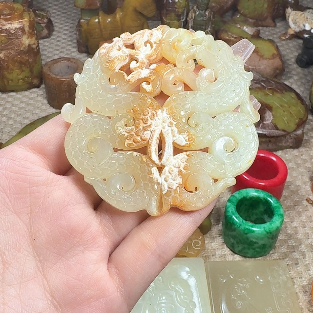 白玉菩提吊坠挂件