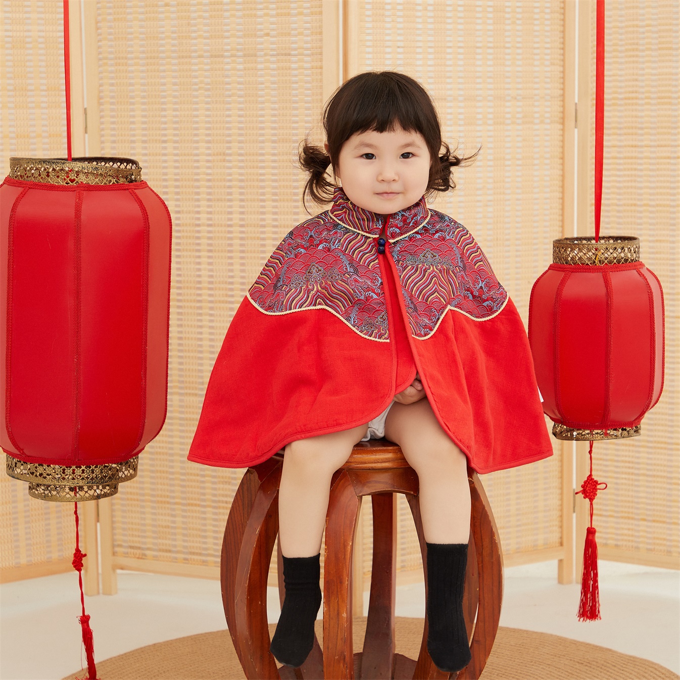 雅赞童朵婴幼儿棉纱、夹棉披风均码柔软舒适透气亲肤可机洗卡通