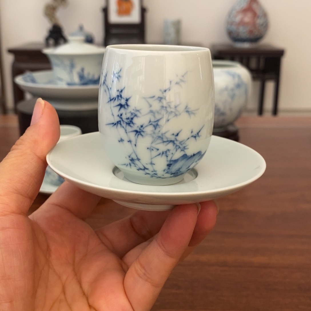 景德镇艺术文人作品单杯