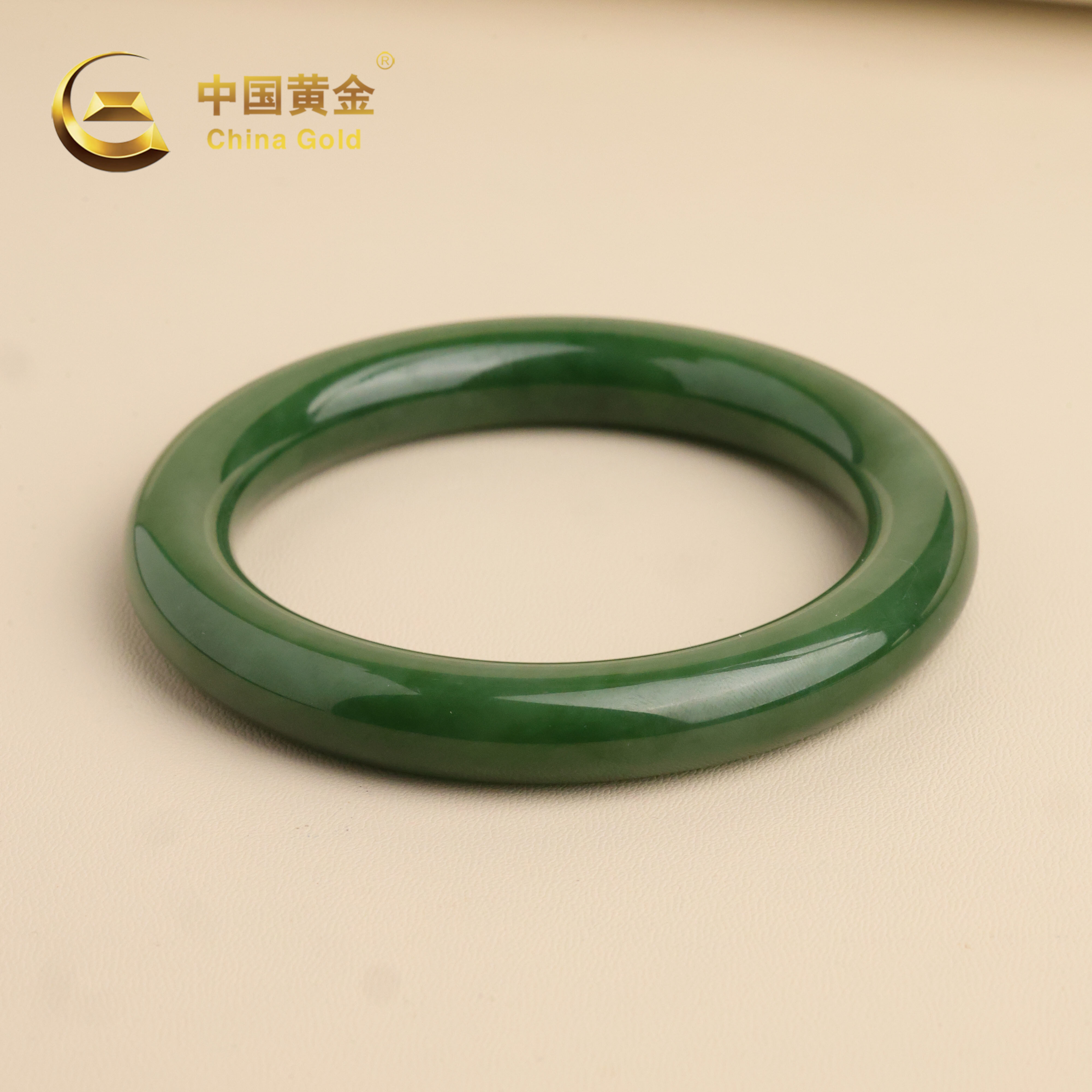  【中国黄金】缘春意 | 和田玉*手镯*未镶嵌-SZ646-L-Y